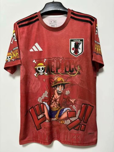 25-26 Japan Red Special Edition Fans Soccer Jersey (红草帽)