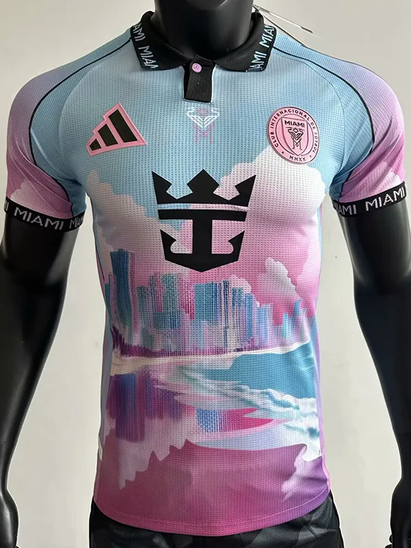 25-26 Inter Miami Pink Blue Special Edition Player Version Soccer Jersey