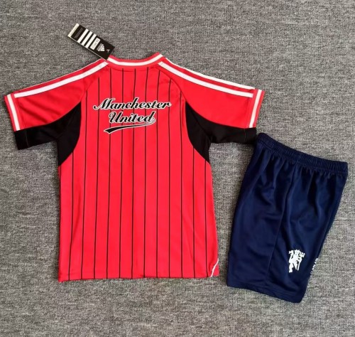 25-26 Man Utd Red Casual Edition Kids Baseball Jersey 1:1 Thai Quality