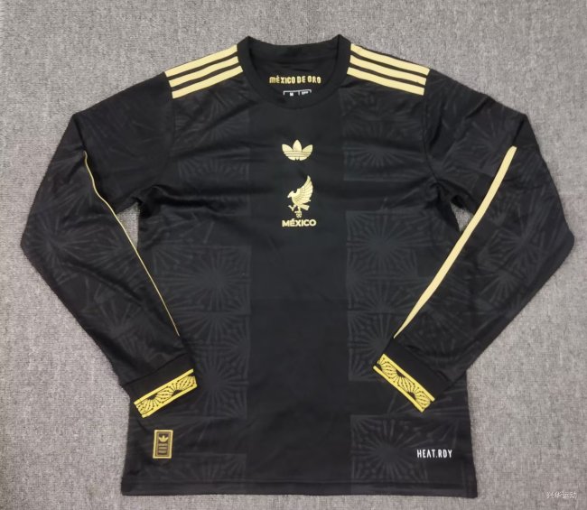 25-26 Mexico Black Special Edition Long sleeves Fans Soccer Jersey*数码 长袖