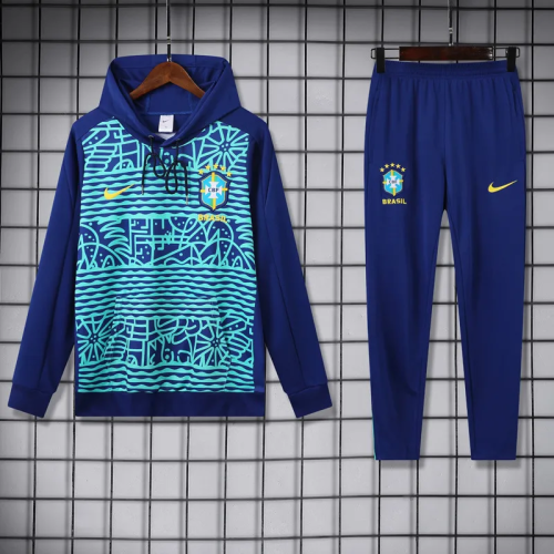25-26 Brazil Royal blue Hoodie Tracksuit (卫衣套装)