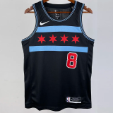 2019 BULLS LAVINE #8 Black City Edition Top Quality Hot Pressing NBA Retro Jersey
