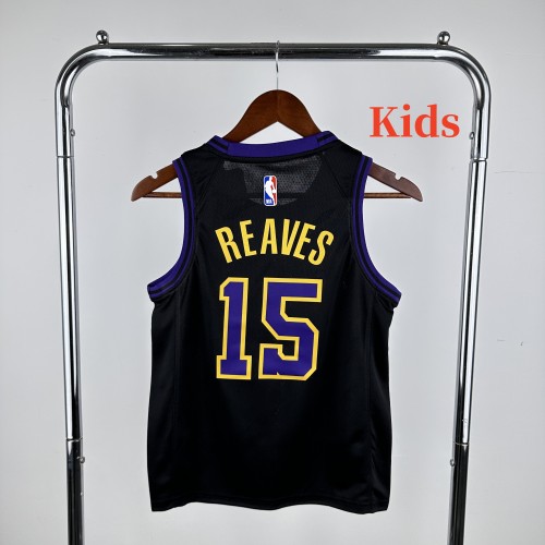 2024 LAKERS REAUES #15 Top Quality Hot Pressing Kids NBA Jersey