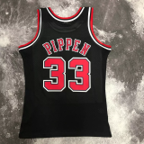 1998 BULLS PIPPEN #33 Black Retro Top Quality Hot Pressing NBA Jersey