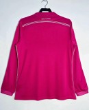 2014-2015 RMA Away Pink Long Sleeve Retro Soccer Jersey