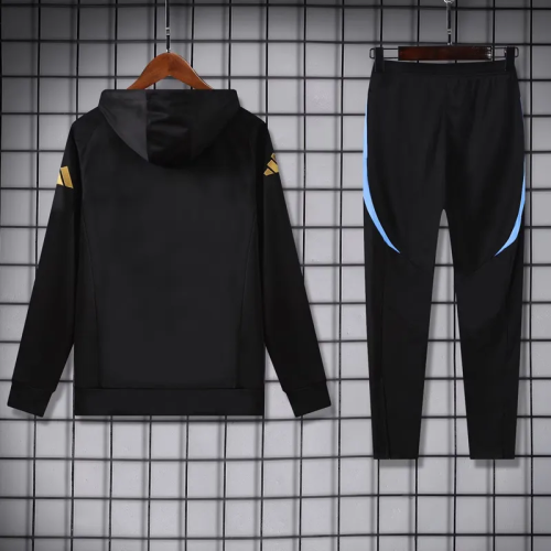 25-26 Argentina Black Hoodie Tracksuit (卫衣套装)