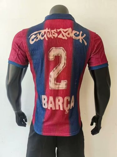 25-26 BAR Joint Edition Cactus Jack #2 BARCA Player Version Soccer Jersey*背后带名字号码