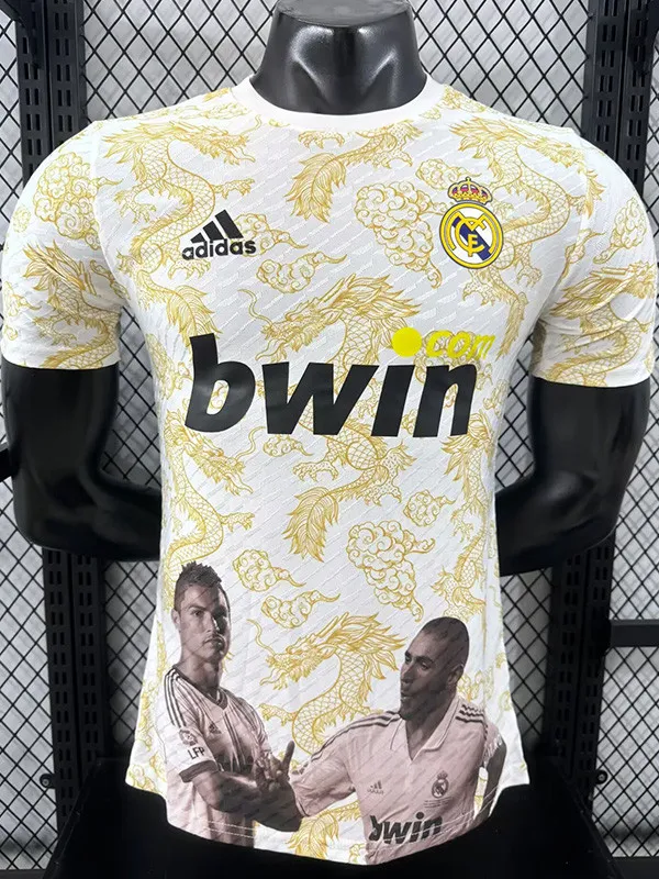 25-26 RMA White Yellow Special Edition Player Version Training Shirts