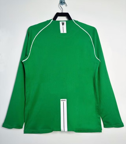 2007-2008 Man Utd Green Goalkeeper Long Sleeve Retro Soccer Jersey