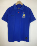 2019 France 100th Anniversary Edition Blue Retro Soccer Jersey