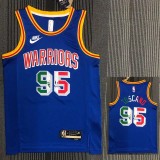 Warriors TOSCANO #95 'Mexico' Blue 75th Anniversary Retro Top Quality Hot Pressing NBA Jersey