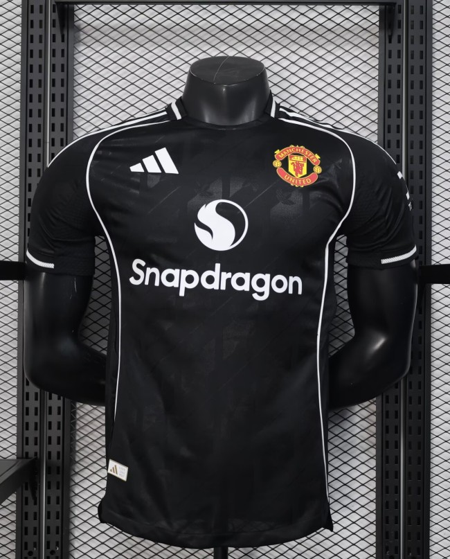 25-26 Man Utd Black Special Edition Player Version Soccer Jersey