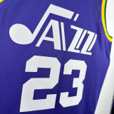 23-24 JAZZ MARKKANEN #23 purple Top Quality Top Quality Hot Pressing NBA Jersey (Retro Logo)