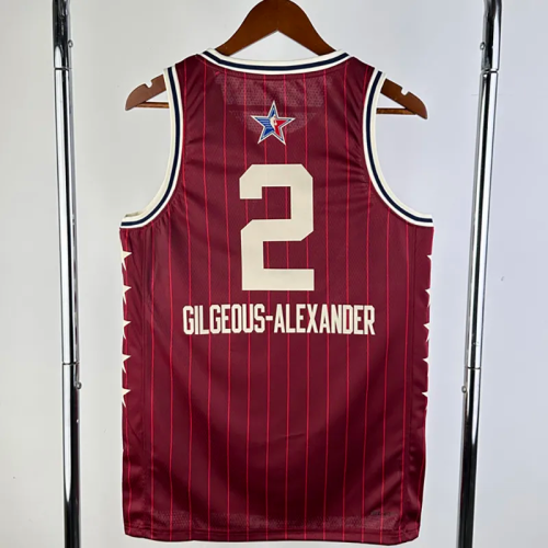 23-24 ALL-STAR GILGEOUS-ALEXANDER #2 Red Top Quality Hot Pressing NBA Jersey