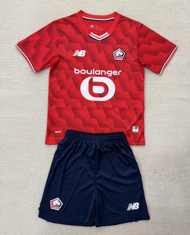 25-26 Lille Home Kids Soccer Jersey