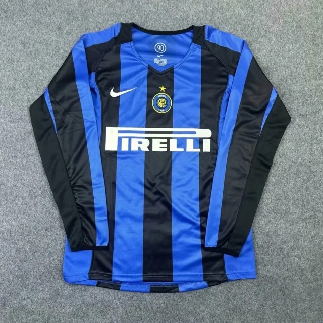 2004-2005 INT Home Long sleeves Retro Soccer Jersey