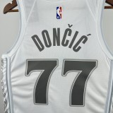 24-25 Dallas Mavericks DONCIC #77 White City Edition Top Quality Hot Pressing NBA Jersey