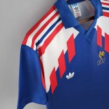 1988-1990 France Home Retro Soccer Jersey