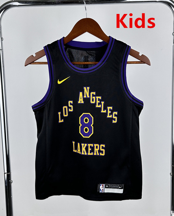 2024 LAKERS BRYANT #8Top Quality Hot Pressing Kids NBA Jersey