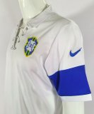 2004 Brazil White Retro Soccer Jersey