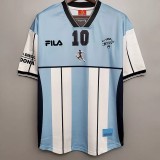 2001 MARADONA 10# Argentina Home Retrot Soccer Jersey