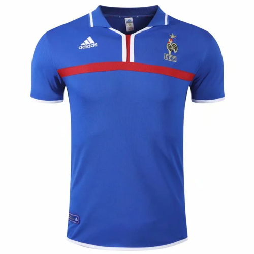 2000-2001 France Home Retro Soccer Jersey
