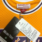 2007-2008 LAKERS BRYANT #24 Yellow Retro Top Quality Hot Pressing NBA Jersey (圆领）