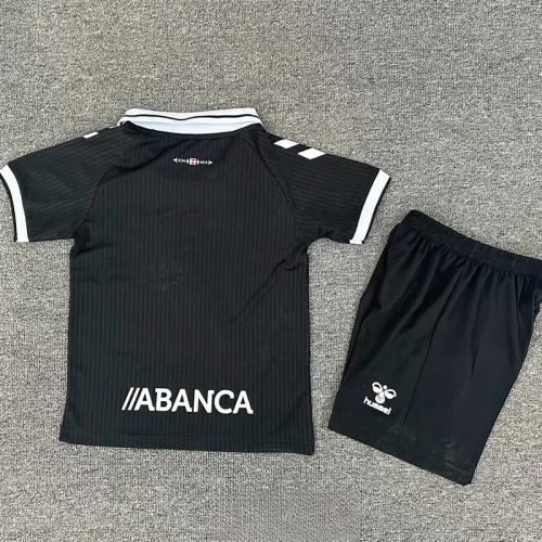 25-26 Celta 100th Anniversary Black Kids Soccer Jersey 1:1 Thai Quality
