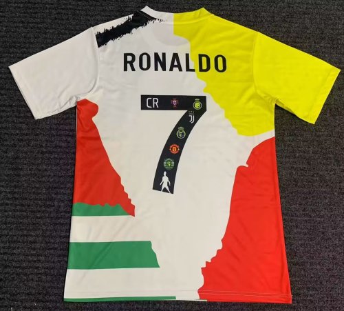 25-26 RONALDO #7 Special Edition Fans Soccer Jersey*黄白衣领