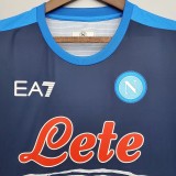 21-22 Napoli Commemorative Edition Blue Fans Soccer Jersey