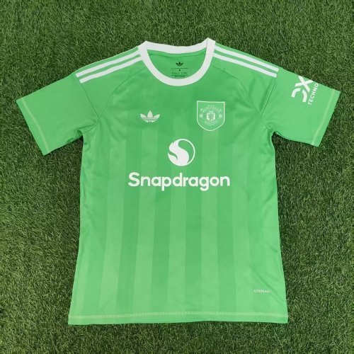 25-26 Man Utd Green Goalkeeper Fans Soccer Jersey
