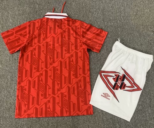 1992-1994 Man Utd Home Retro Kids Soccer Jersey