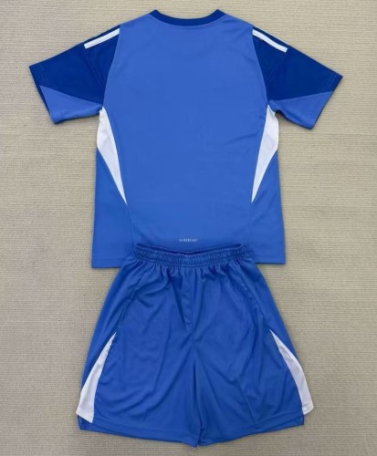 25-26 Man Utd Blue GoalKeeper Kids Soccer Jersey