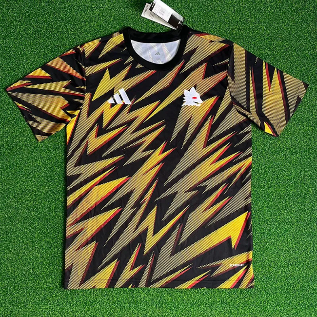25-26 Roma Yellow Black Training shirts 1:1 Thai Quality