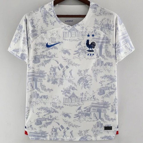 22-23 France Away Fans Version Soccer Jersey