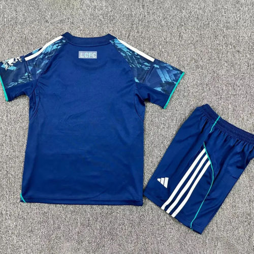 25-26 Leicester City Away Kids Soccer Jersey 1:1 Thai Quality