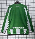 25-26 Real Betis Home Long Sleeve Fans Soccer Jersey