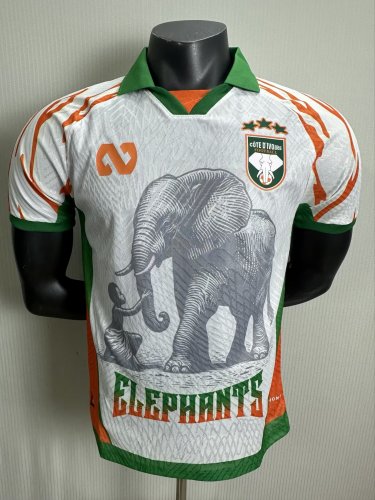 25-26 Cote d'Ivoire White Special Edition Player Version Soccer Jersey