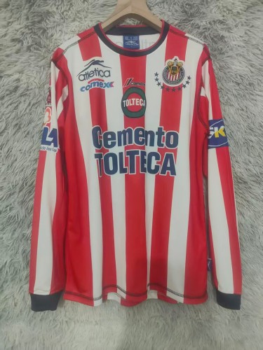 2002-2003 Chivas Home Long Sleeve Retro Soccer Jersey