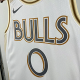 24-25 BULLS WHITE #0 White City Edition Top Quality Hot Pressing NBA Jersey
