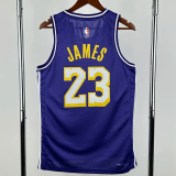 25-26 Lakers JAMES #23 Purple Top Quality Hot Pressing NBA Jersey (Trapeze Edition) 飞人版