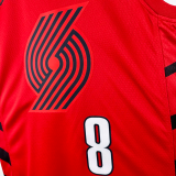 22-23 TRAIL BLAZERS AVDIJA #8 Red Top Quality Hot Pressing NBA Jersey (Trapeze Edition)飞人版