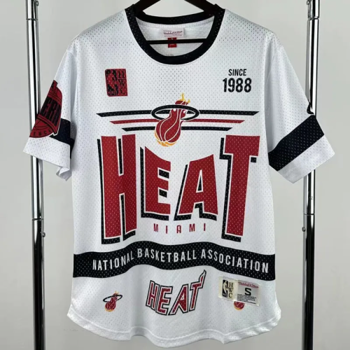 2026 HEAT White Retro High Quality Casual T-Shirt #MN
