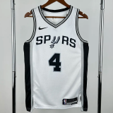22-23 SA Spurs FOX #4 White Top Quality Hot Pressing NBA Jersey
