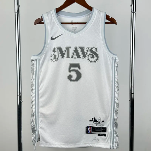 24-25 Dallas Mavericks RUSSELL #5 White City Edition Top Quality Hot Pressing NBA Jersey
