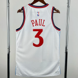 24-25 Clippers PAUL #3 White City Edition Top Quality Hot Pressing NBA Jersey