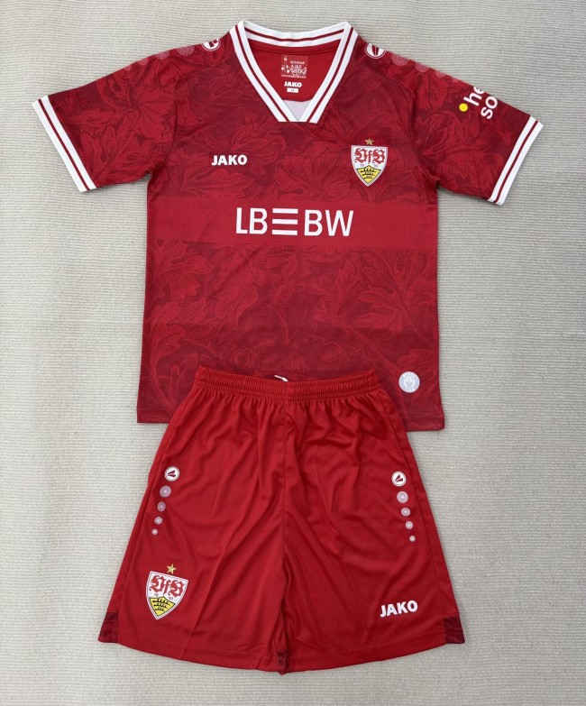 25-26 VfB Stuttgart Away Kids Soccer Jersey