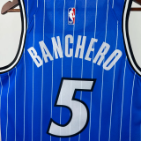 25-26 Magic BANCHERO #5 Blue Top Quality Hot Pressing NBA Jersey(条纹)