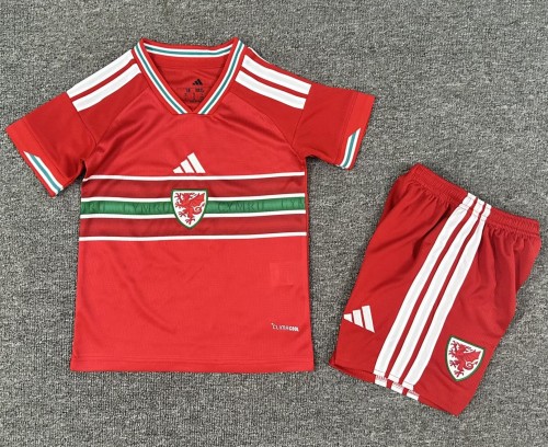 2026 Wales Home Kids Soccer Jersey