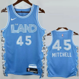 24-25 Cleveland Cavaliers MITCHLL #45 Light blue City Edition Top Quality Hot Pressing NBA Jersey
